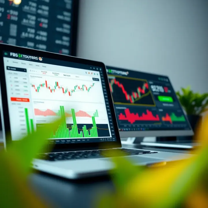 A digital dashboard showing trading statistics and market trends on a laptop screen