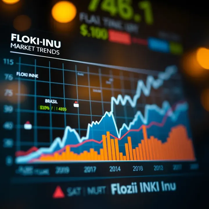 Graph depicting growth and fluctuations in Floki Inu coin value with global and Brazilian market influences
