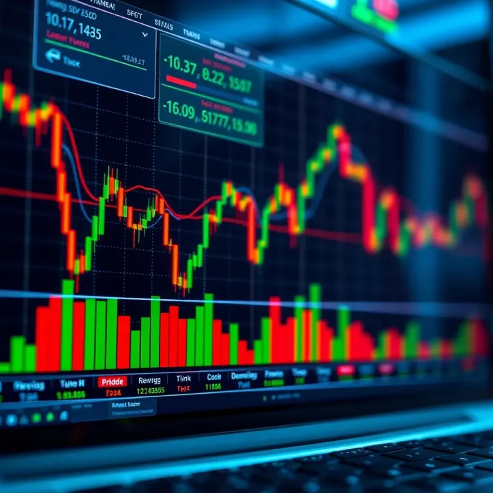 Forex trading chart showing market volatility during active sessions