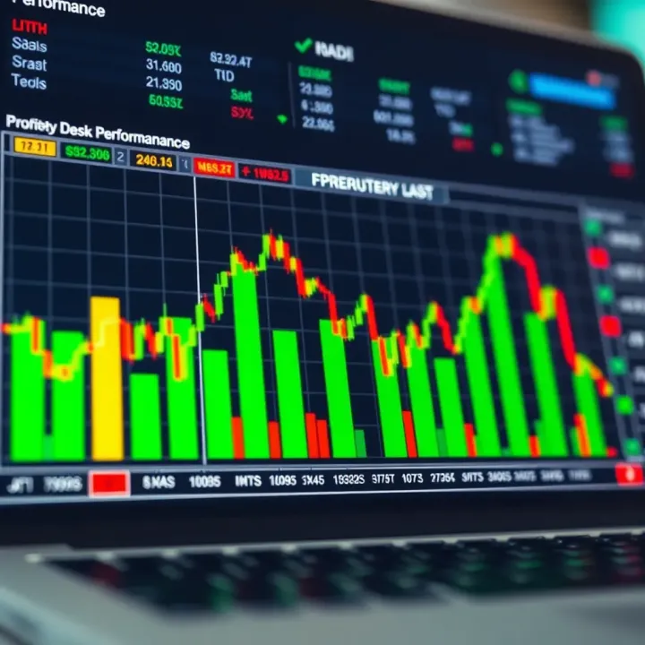 Graph showing Forex trading performance with indicators representing evaluation criteria