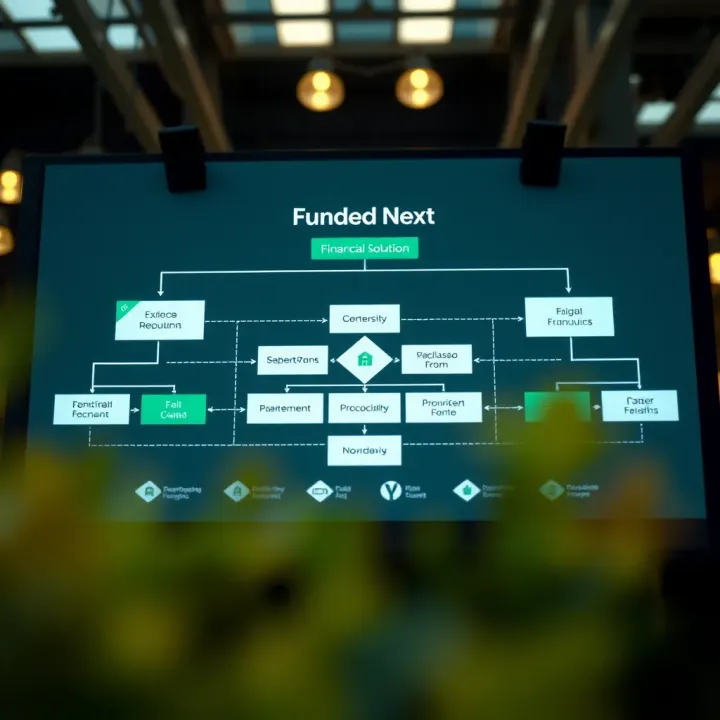 Funded Next Financial Solution Framework Diagram showing the structure and flow of Funded Next financial solution