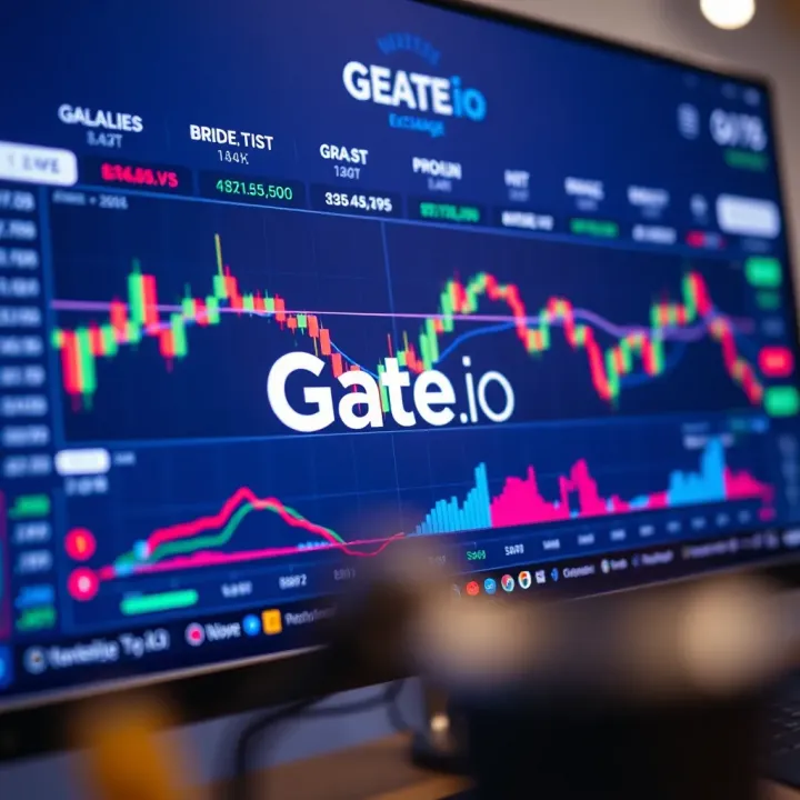 Cryptocurrency exchange platform interface showcasing trading charts and options