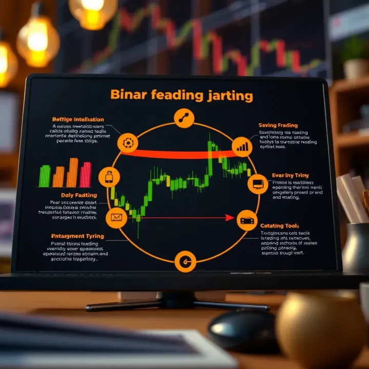 Diagram showing key features and tools of binary options trading platforms