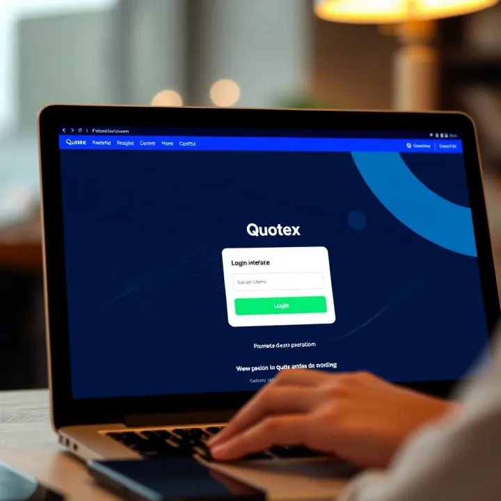 Quotex Platform Login Interface User interface showing login screen of Quotex financial platform