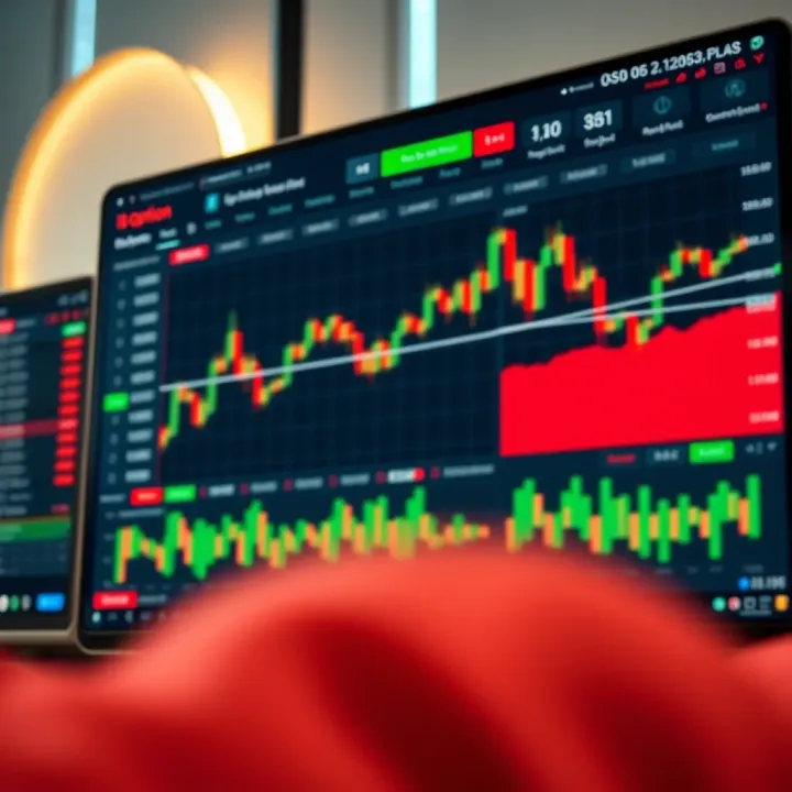 Overview of IQ Option Investment Platform Interface Interface of the IQ Option platform showing various investment assets and trading charts