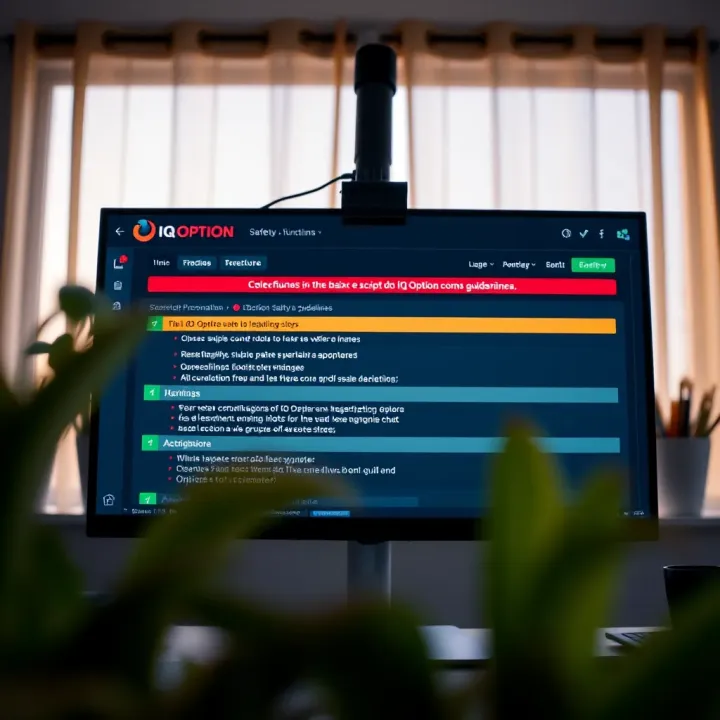 Digital interface displaying script features and warnings on computer screen