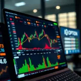 Interface of IQ Option trading platform showing various asset options and real-time charts