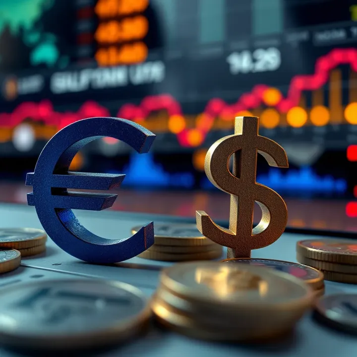 Illustration of key macroeconomic indicators affecting Euro and US Dollar currency values