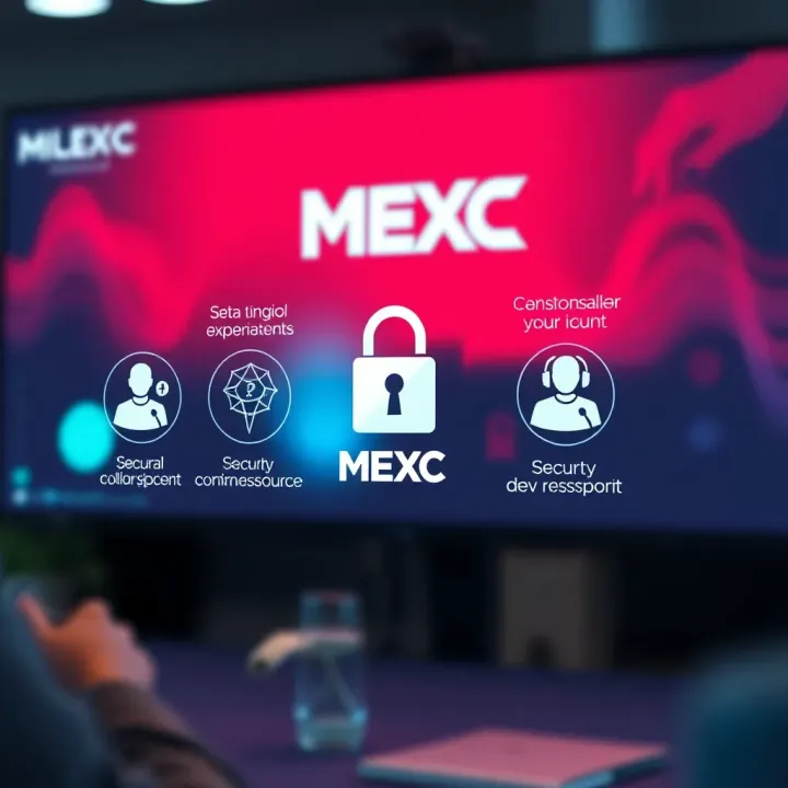 Security and Customer Support Features on MEXC Platform Graphical representation of security features and customer support icons for MEXC exchange
