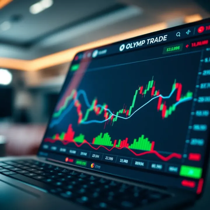 Visualization of financial assets and trading strategy icons on an online platform
