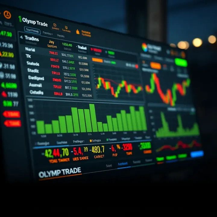 User-friendly dashboard displaying trading options and financial charts