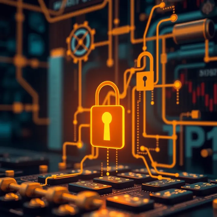 Abstract representation of data encryption and anti-fraud technology