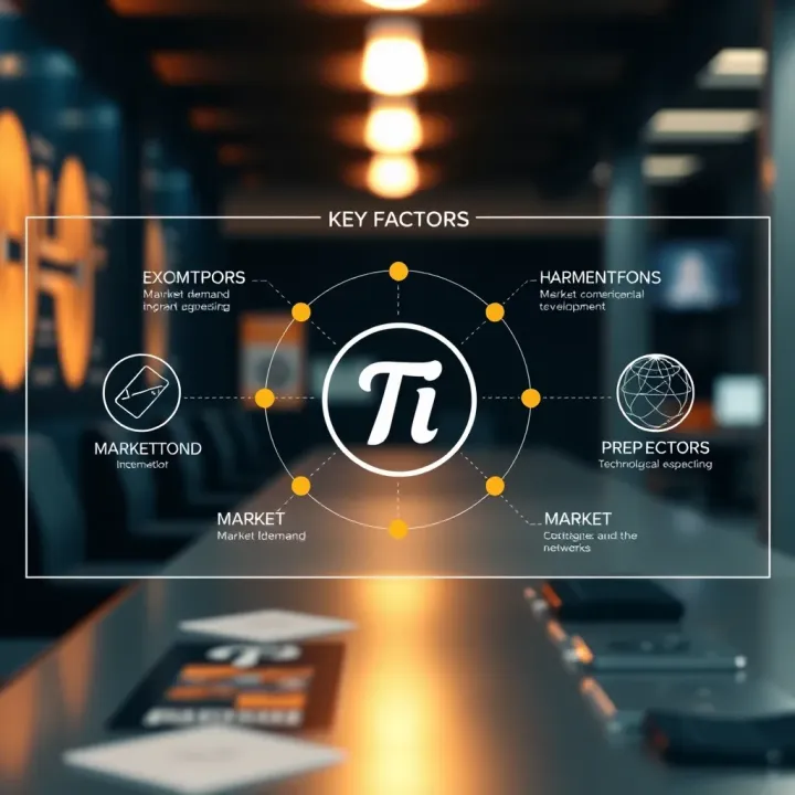 Diagram illustrating key factors influencing the valuation of Pi Network including market demand and technological development