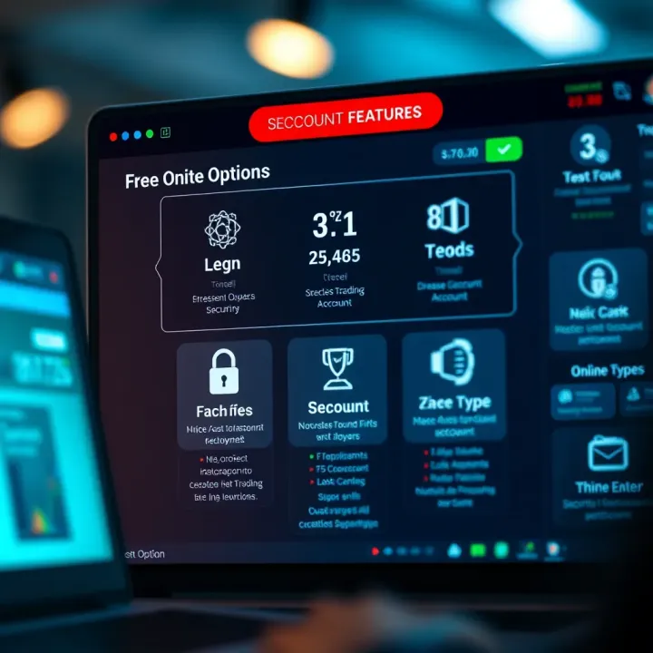 Diagram illustrating different account types and security measures in online trading
