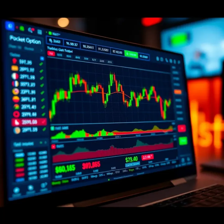 User interface displaying trading options and charts on Pocket Option platform