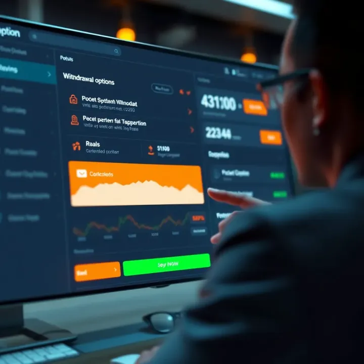 Withdrawal Options on Pocket Option Platform User navigating the withdrawal options on Pocket Option platform