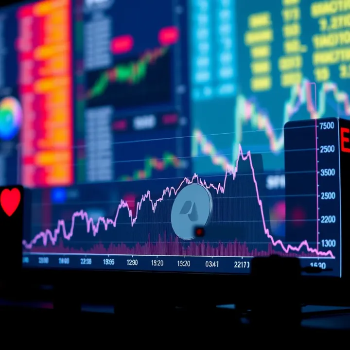 Graph showing Polkadot price trends and market fluctuations over time