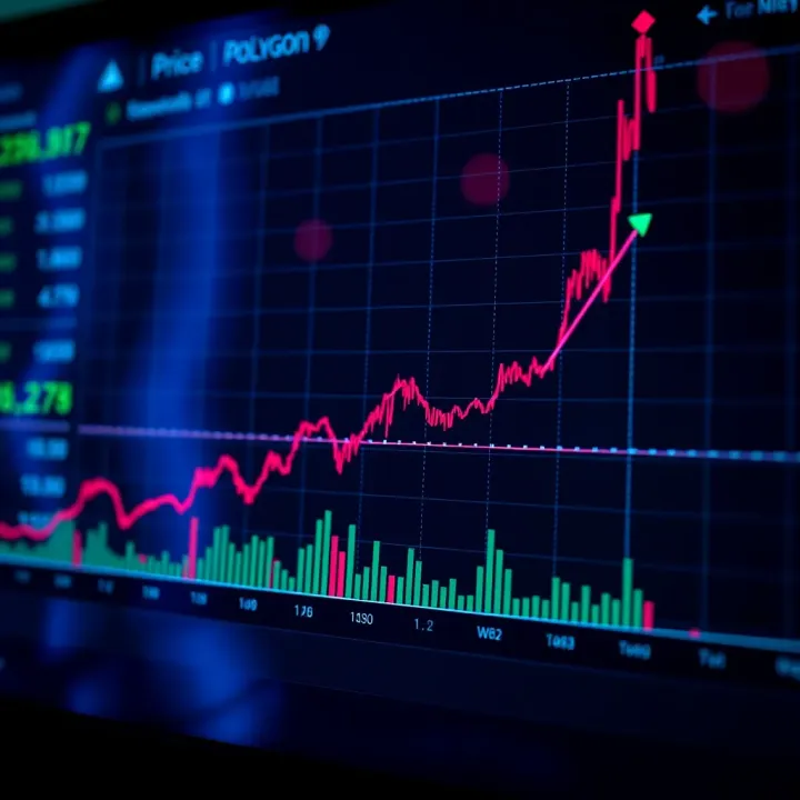 Graph displaying upward trend and key support levels in Polygon cryptocurrency price analysis