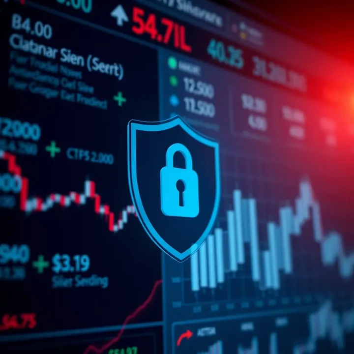Security shield icon with digital interface background representing platform safety measures