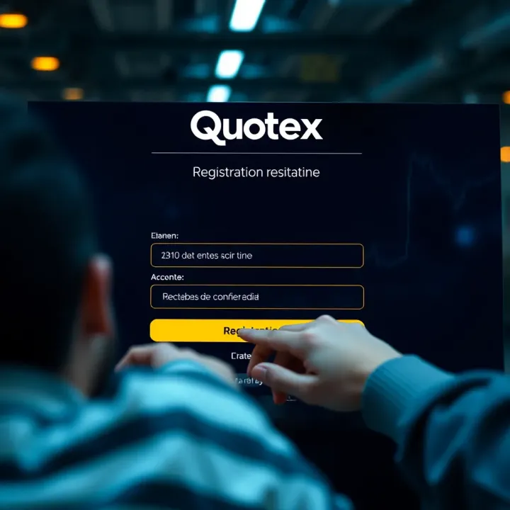 User interface showing the registration form on Quotex platform