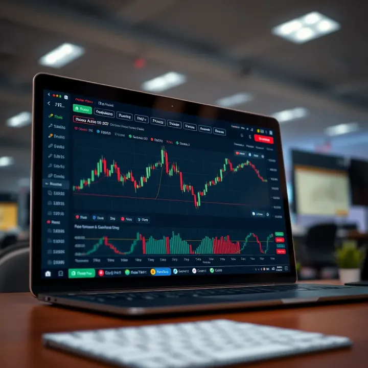 Quotex Online Trading Platform Overview User interface of Quotex trading platform displaying various financial charts and trading options