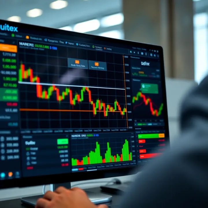 Quotex Trading Platform Interface Overview Overview of Quotex trading platform interface showing market charts and trading options