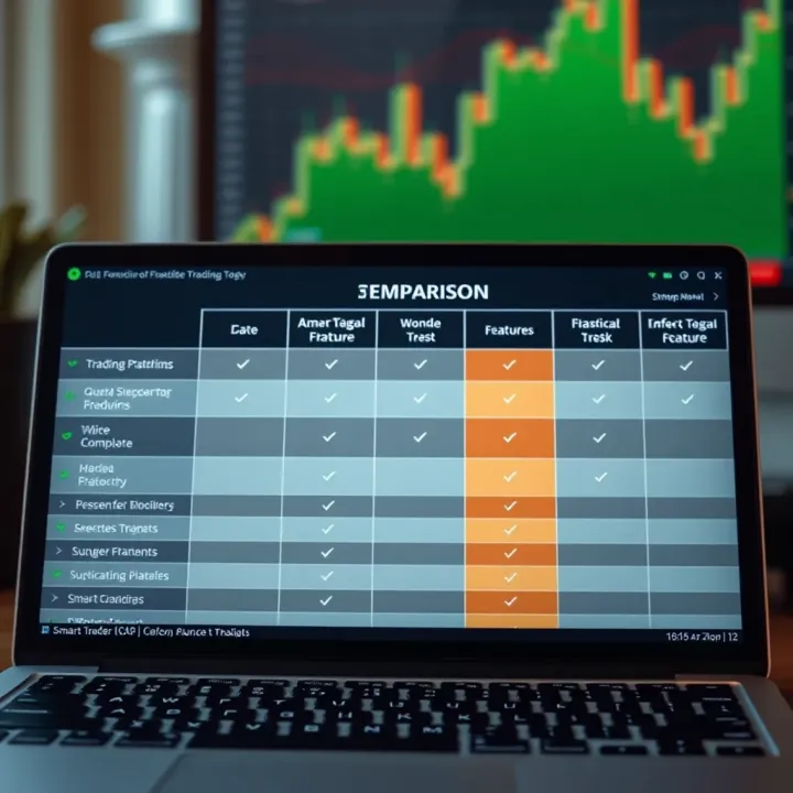 Comparison chart highlighting key features of SmartTrader against other trading platforms