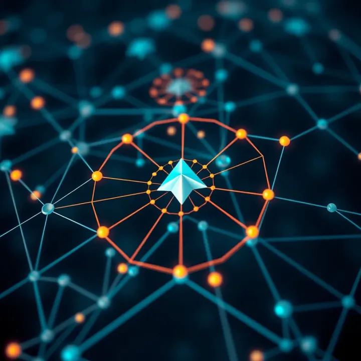 Diagram illustrating Stellar blockchain network connections and transaction flows