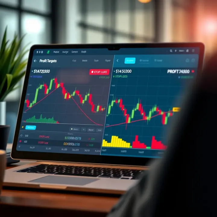 Risk Management Techniques to Enhance Consistency on IQ Option Chart illustrating risk management approach with stop-loss and profit targets for consistent trading