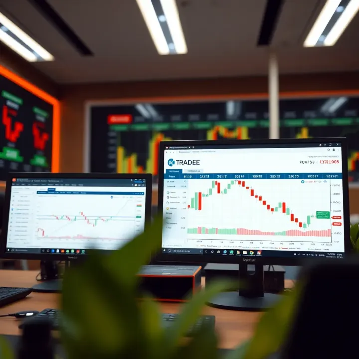 Comparison of Trader Platform Features and Interfaces Graph showing different trader platform features and user interfaces on computer screens