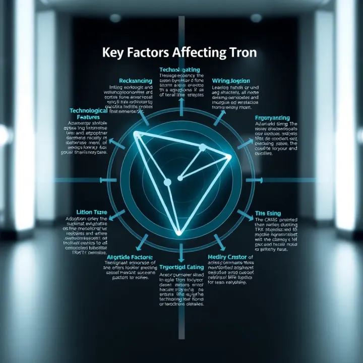 Diagram illustrating technological features and adoption factors influencing Tron value
