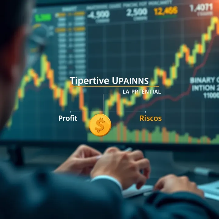 Diagram illustrating how binary options work with potential outcomes of profit or loss