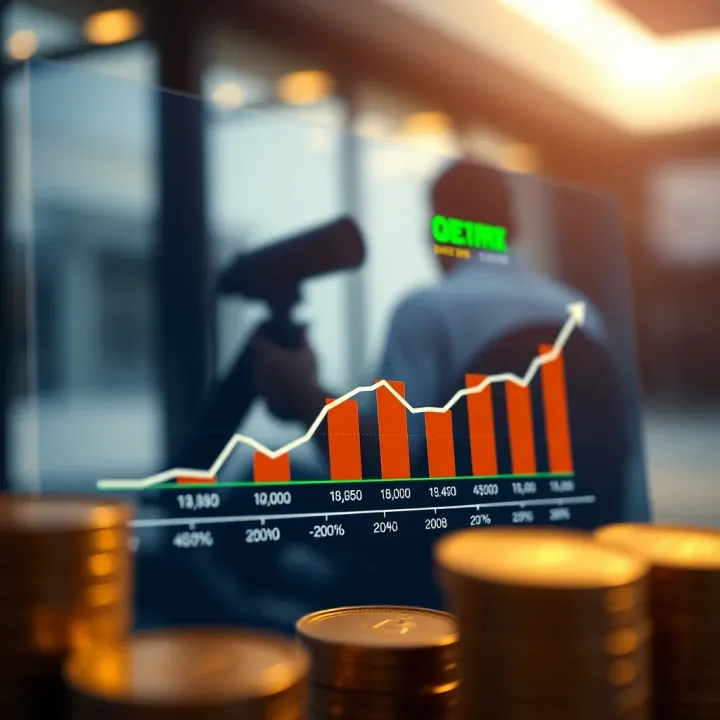 Graph illustrating the concept of minimum deposit requirements on trading platforms
