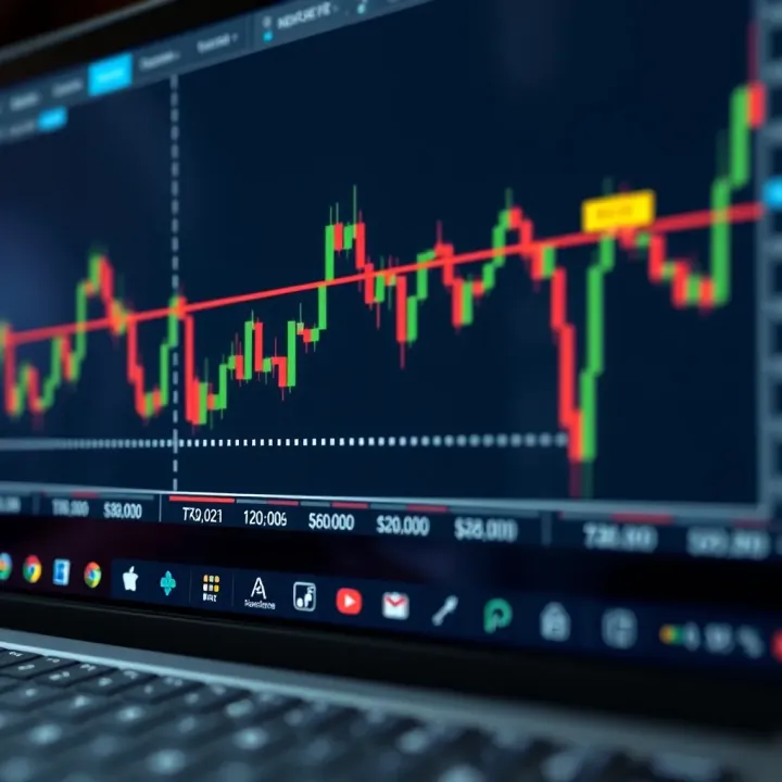 Chart showing key support and resistance levels on trading platform