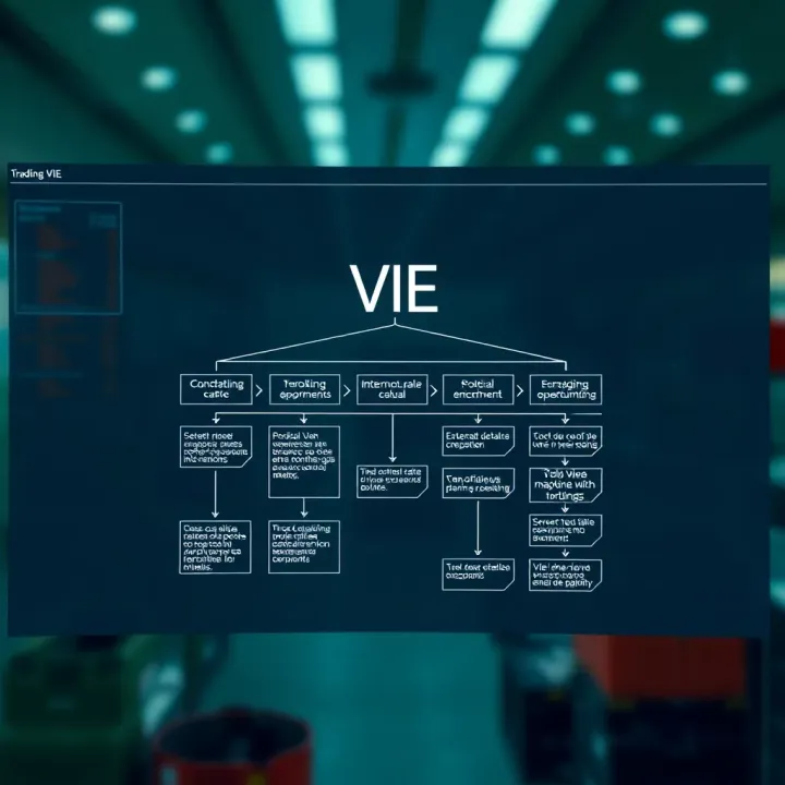 Diagram showing the structure and flow of a VIE trading arrangement in financial markets