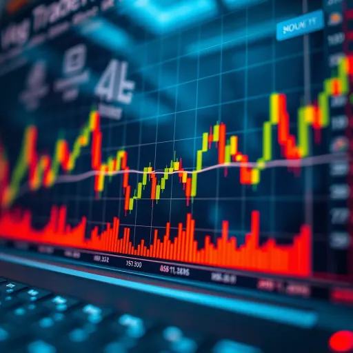 Graph showing fluctuating currency exchange rates representing Forex market activity