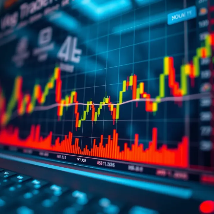 Graph showing fluctuating currency exchange rates representing Forex market activity