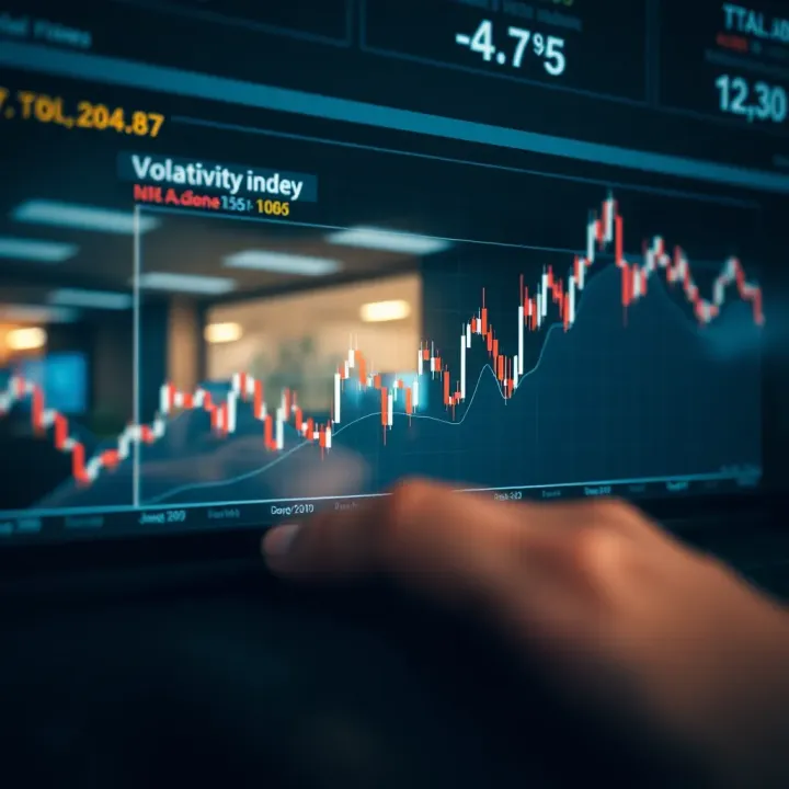 Volatility Index Trends and Market Fluctuations Graph showing the fluctuations and trends of the volatility index over time in a financial market
