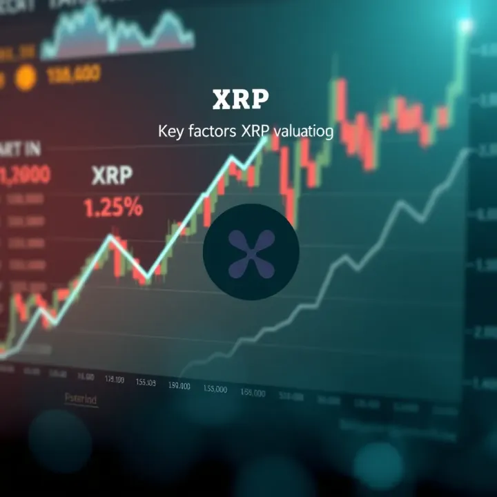 Graph depicting factors influencing XRP valuation including market sentiment and fundamental data